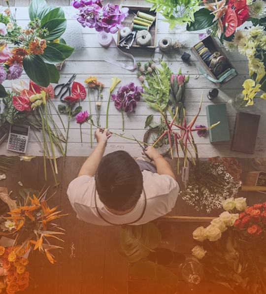Flower shop arrangement